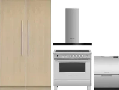 5 Piece Package Includes Refrigerator, Freezer, Range, Hood And Dishwasher